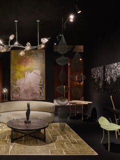 Contemporary Organic Hanging Woven Mesh Wire Sculpture by Ulrikk Dufossé, France