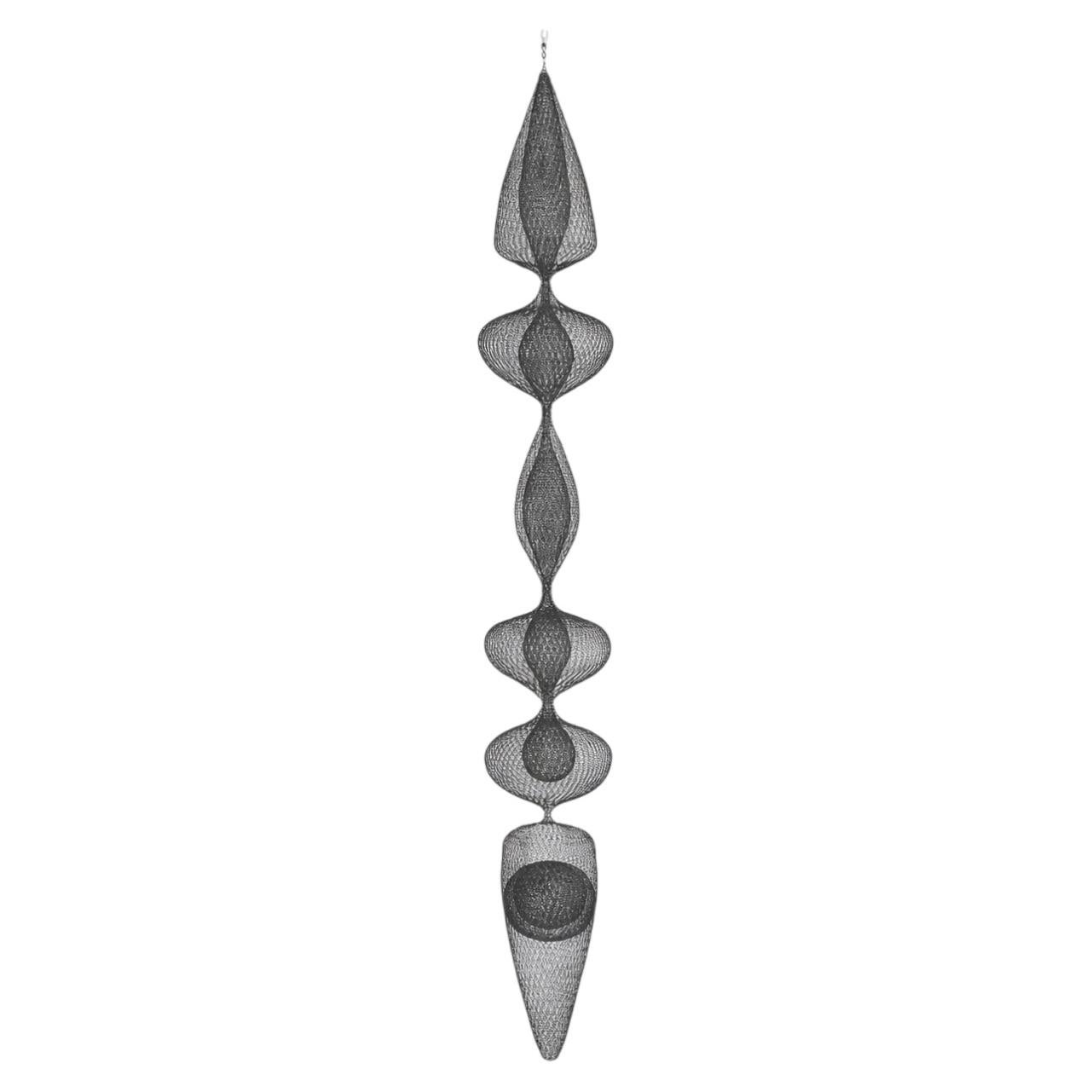 Contemporary Organic Hanging Woven Mesh Wire Sculpture by Ulrikk Dufossé, France For Sale