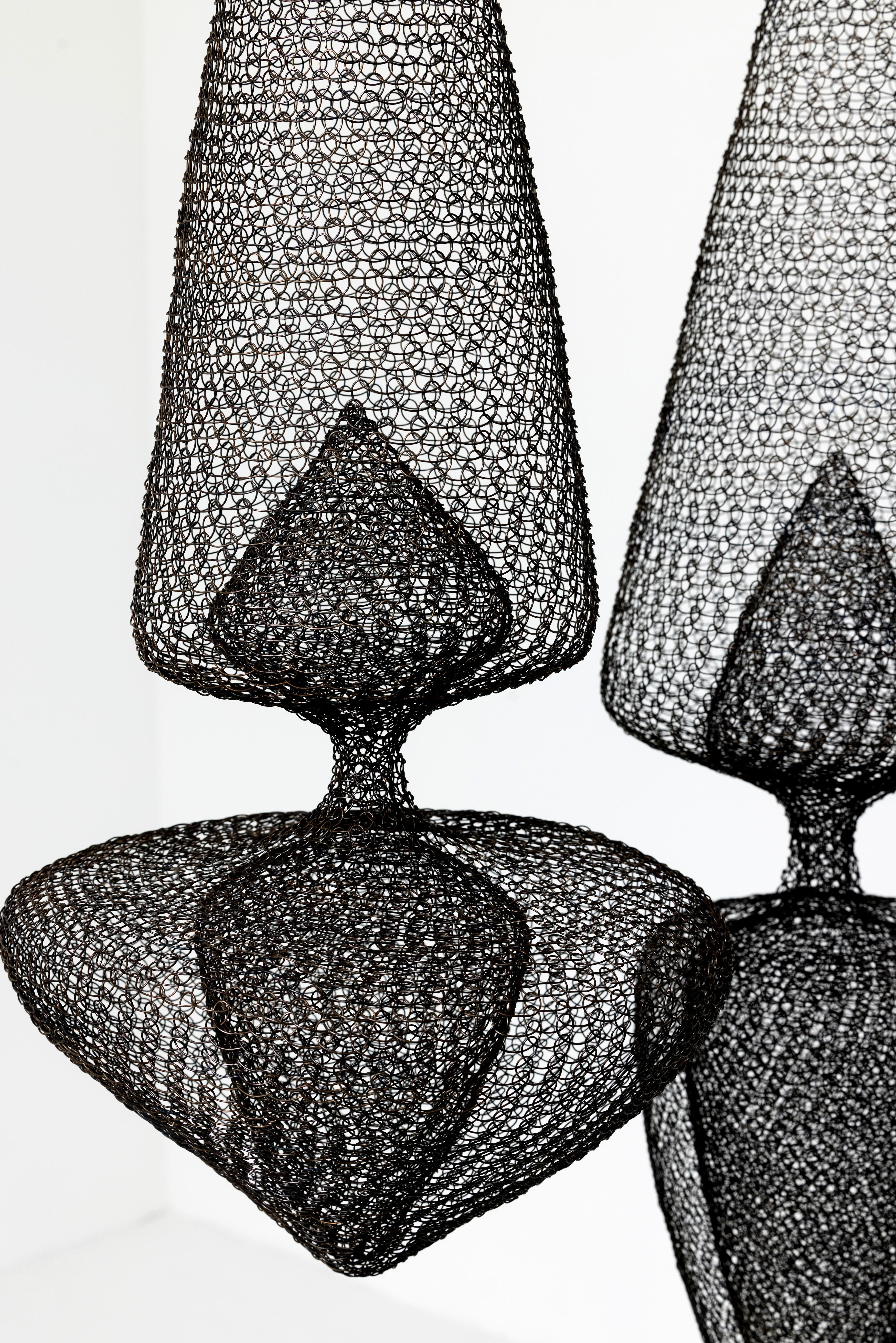 Wire Contemporary hand woven mesh wire sculptures by Ulrikk Dufossé