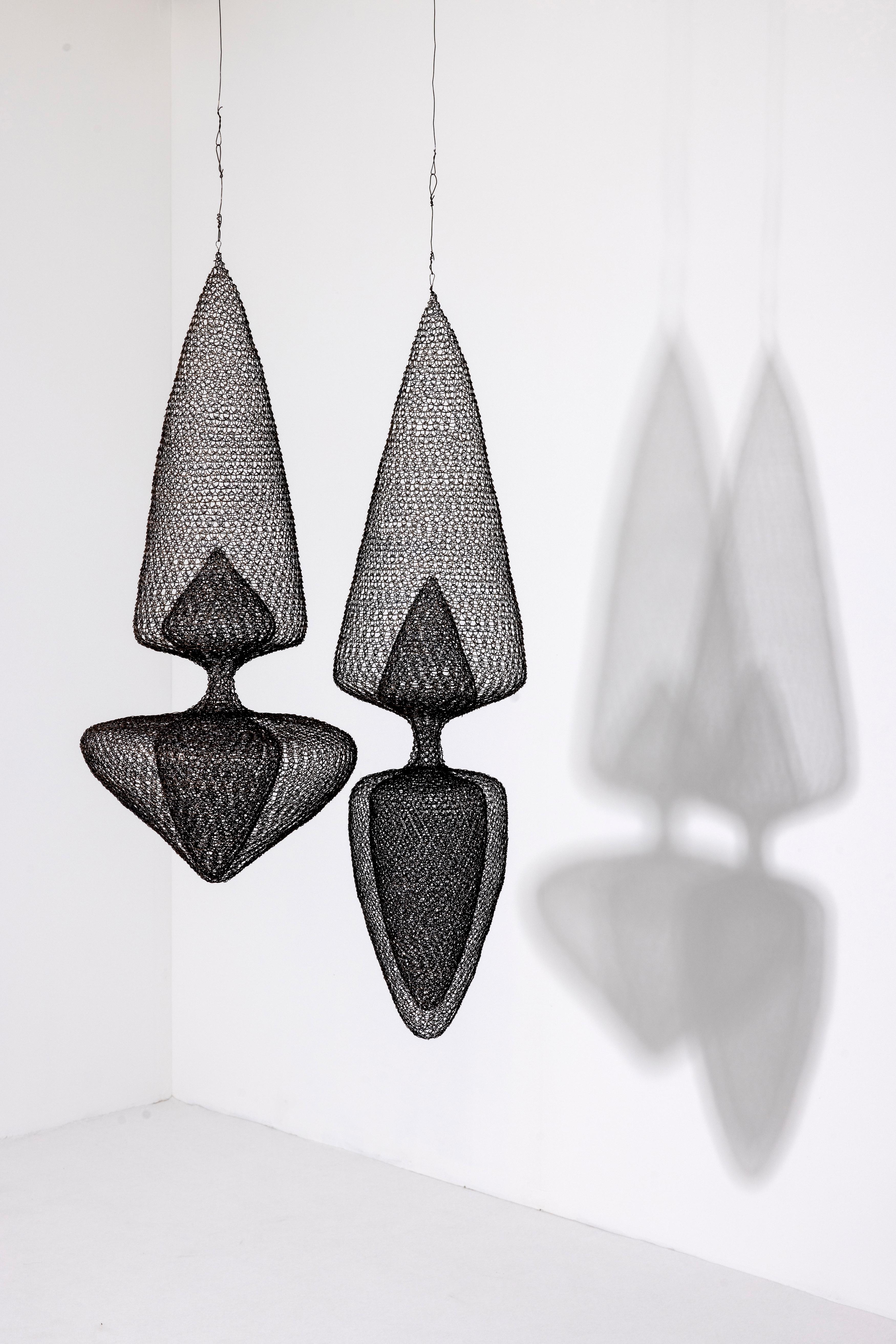 Organic Modern Contemporary hand woven mesh wire sculptures by Ulrikk Dufossé