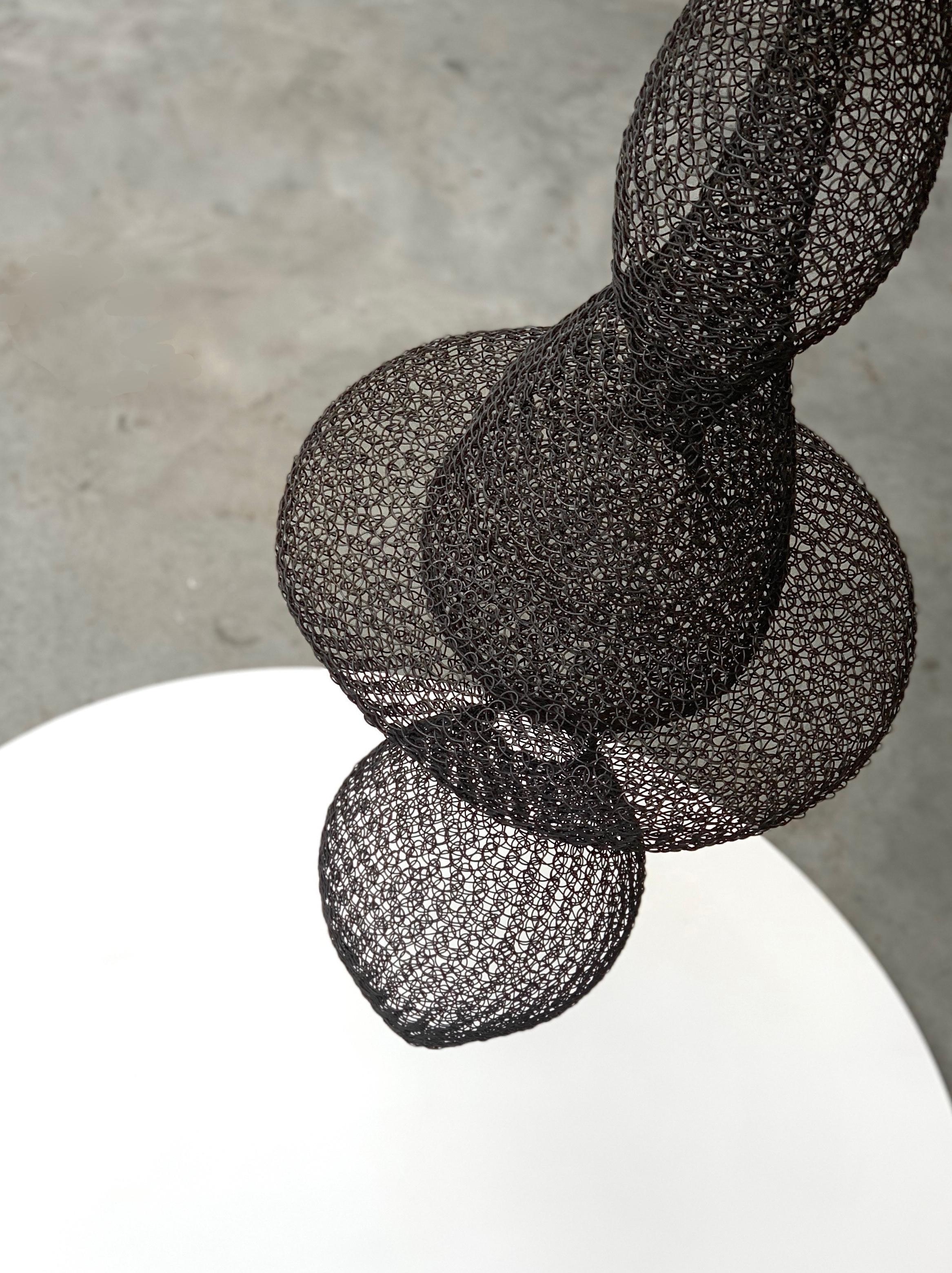 Organic Modern Contemporary Hand-Woven Wire Sculpture by Ulrikk Dufossé, 2021 For Sale