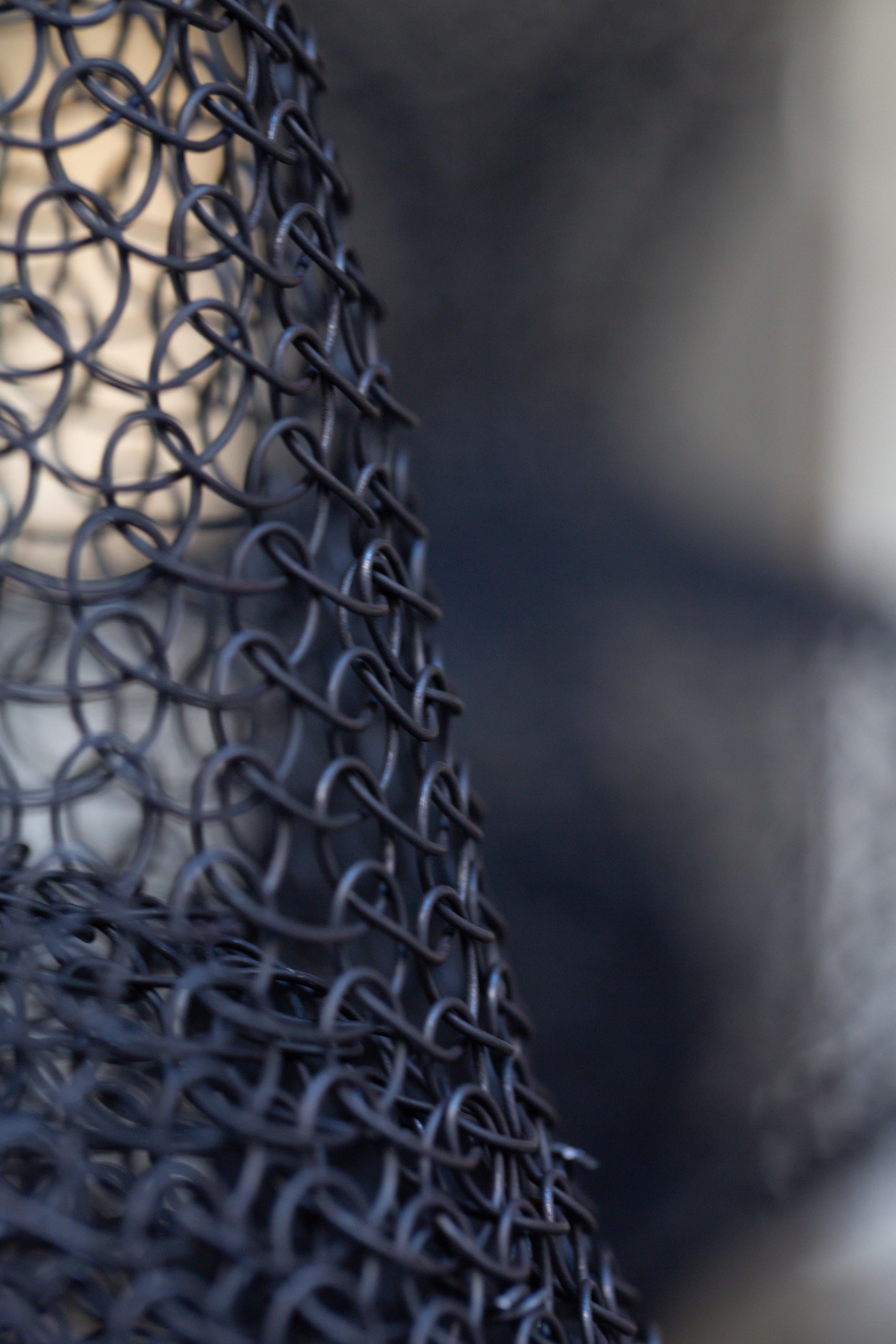 Galvanized Contemporary Hand-Woven Wire Sculpture by Ulrikk Dufossé, 2021