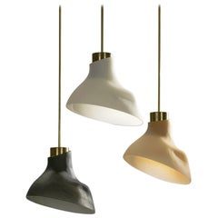 Lampe pendante contemporaine en verre soufflé à la bouche L001