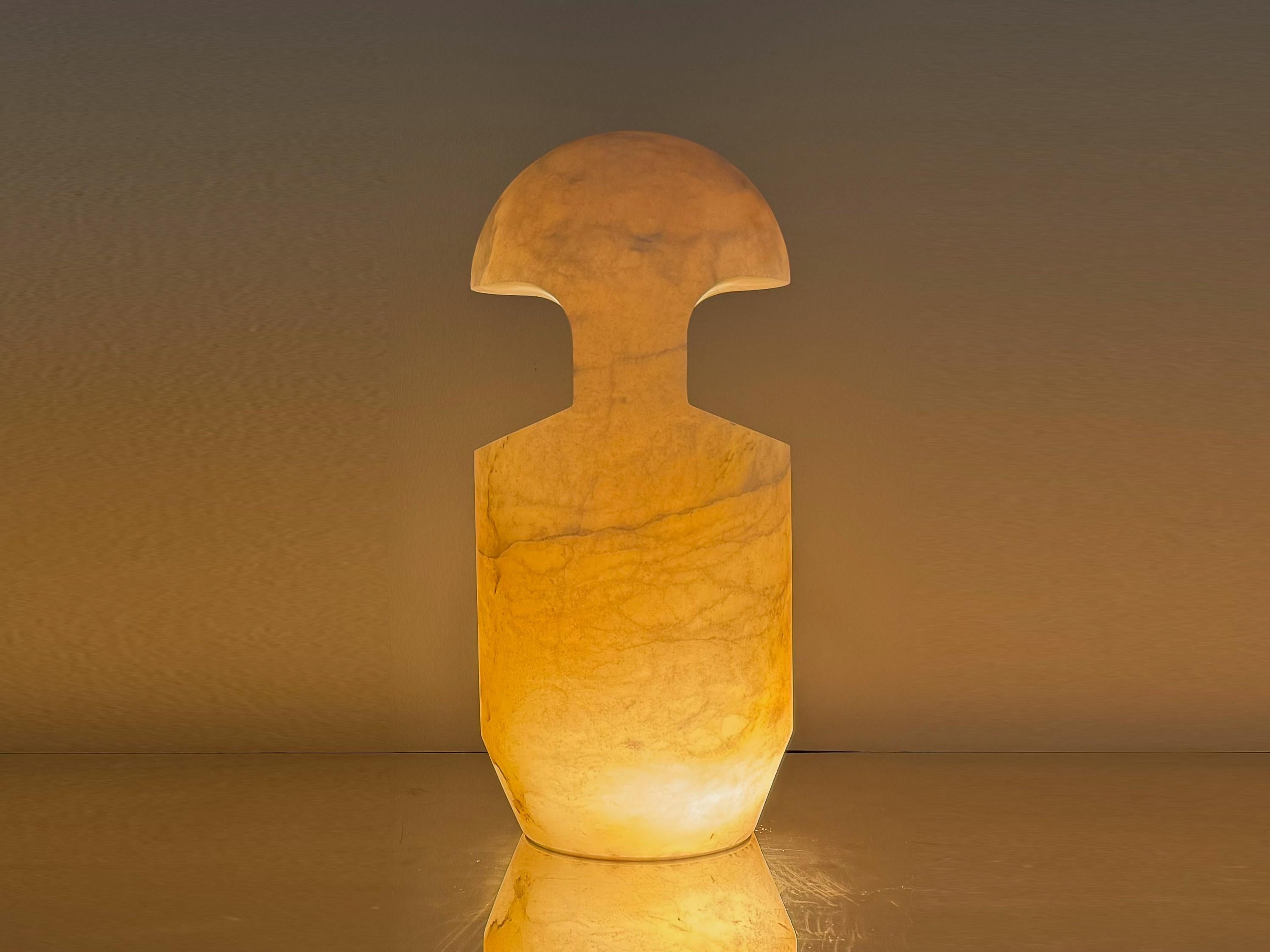 Handcrafted alabaster big table lamp Harria da Argia 