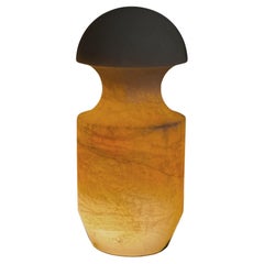 Table Lamp Large Alabaster Handcrafted Contemporary "Bira" 1 by J. Linacisoro