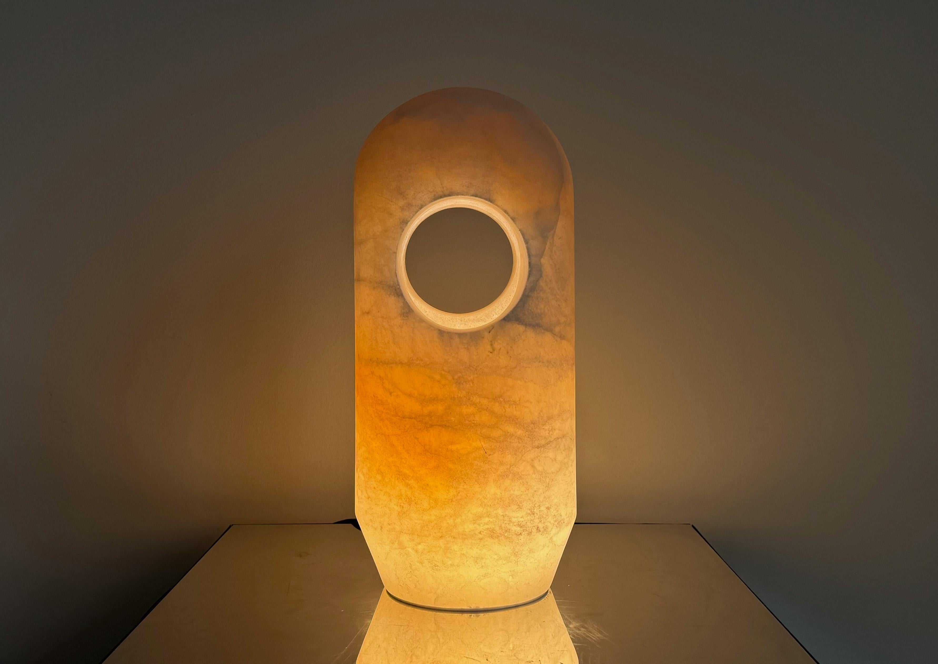 Handcrafted alabaster big table lamp Harria da Argia 