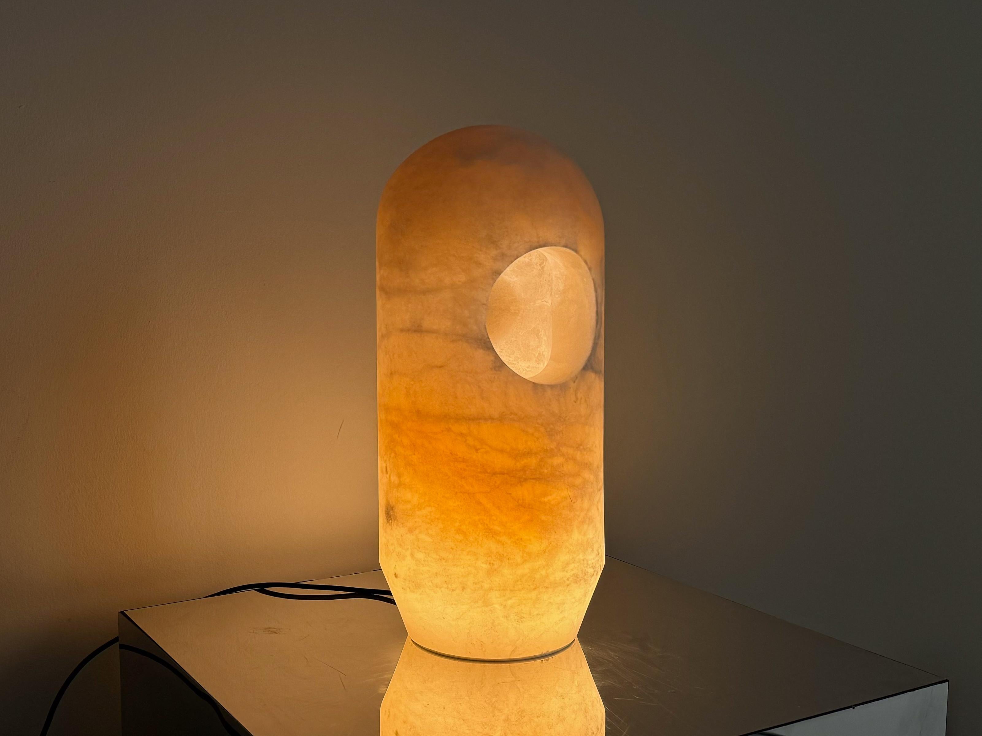 Spanish Table Lamp Large Alabaster Handcrafted Contemporary 
