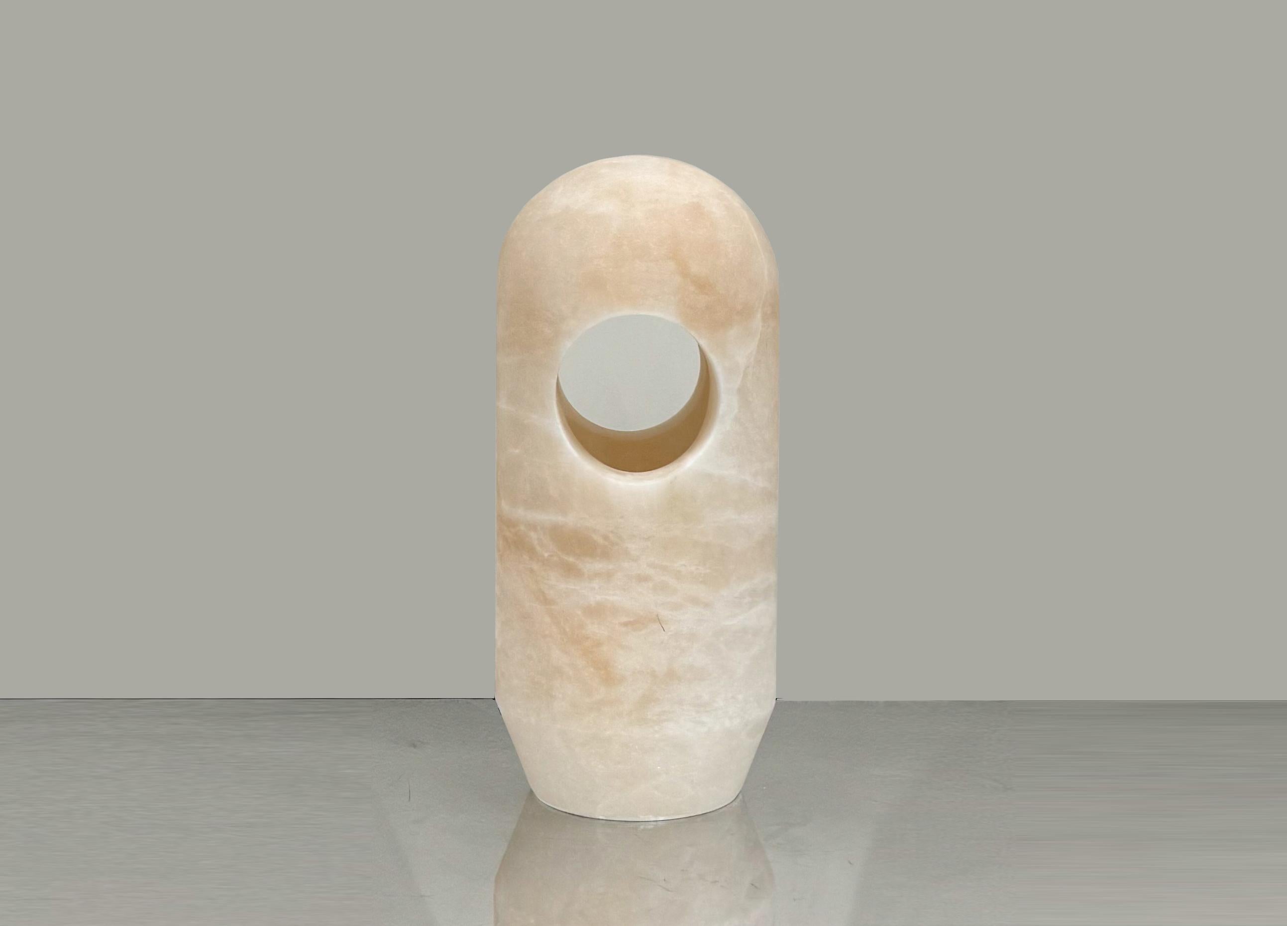 Table Lamp Large Alabaster Handcrafted Contemporary 