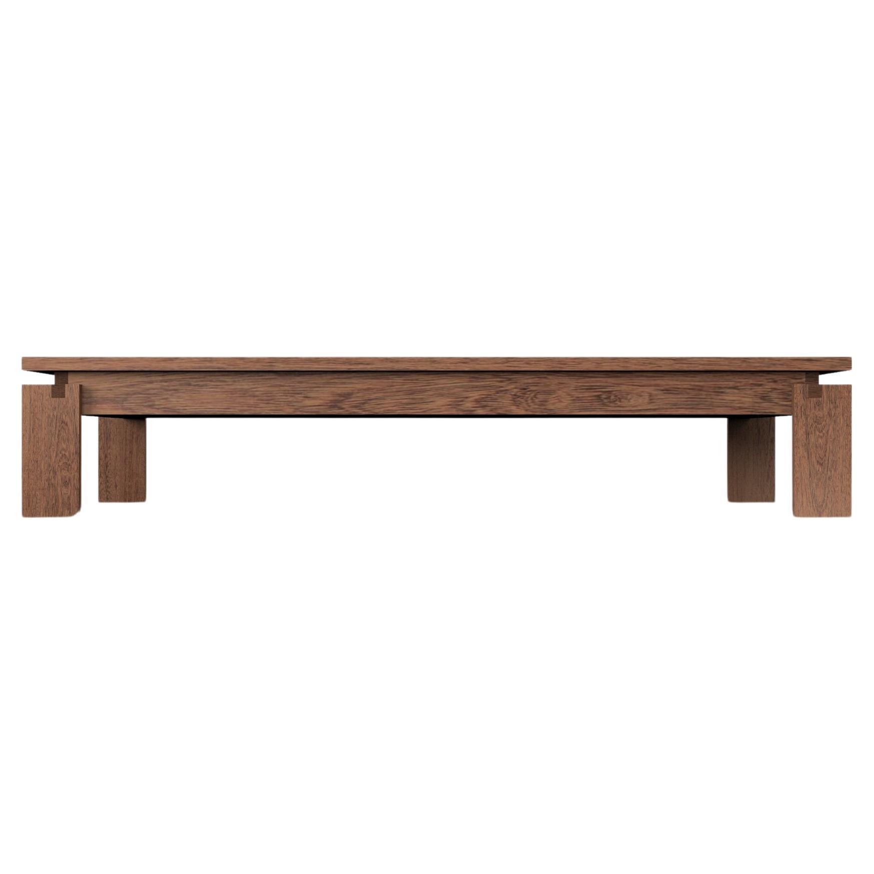 Contemporary Handcrafted Center Table in Brazilian Hardwood by Leo Strauss