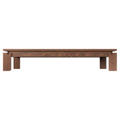 Table centrale contemporaine fabriquée à la main en bois de feuillus brésilien par Leo Strauss