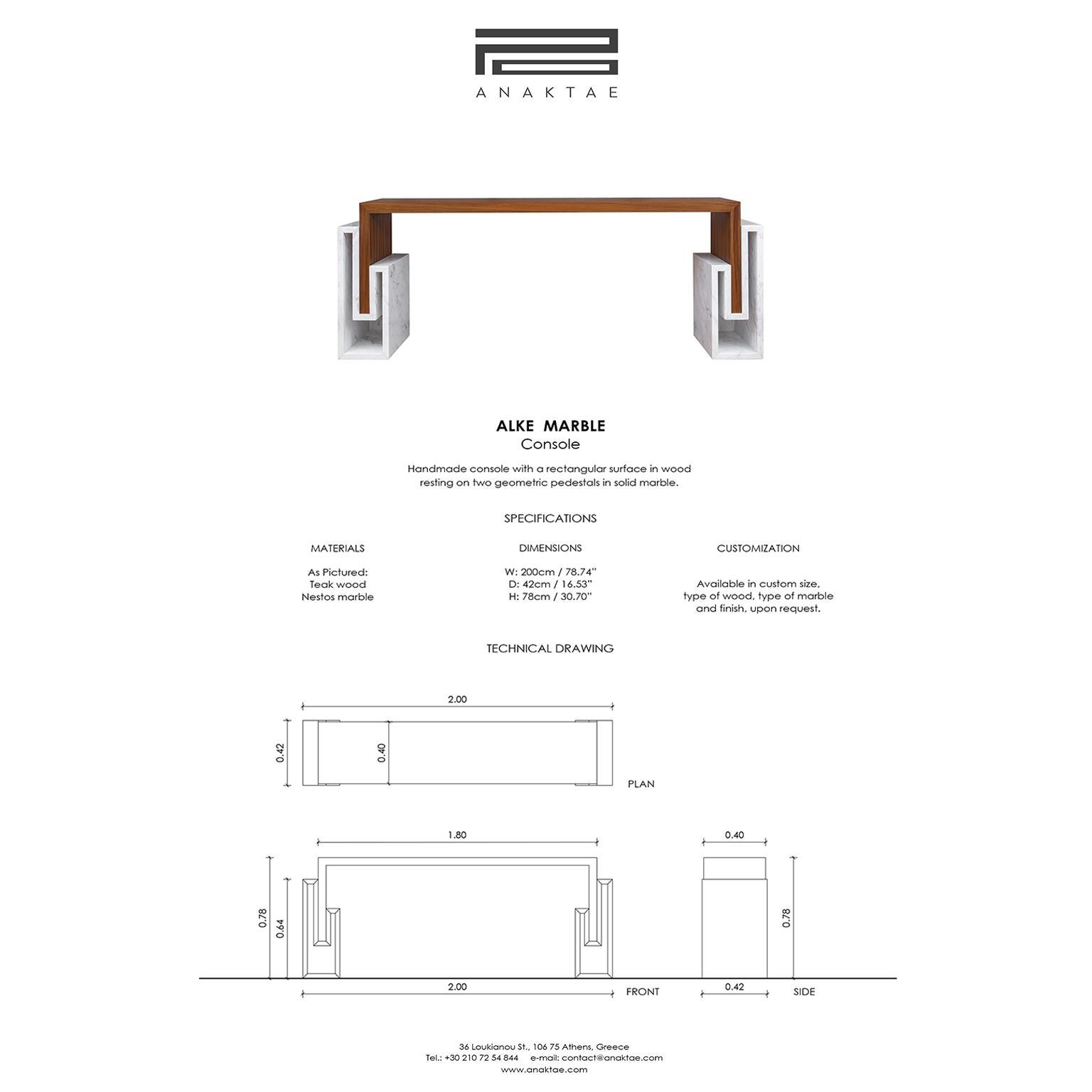 Contemporary Handcrafted Console 