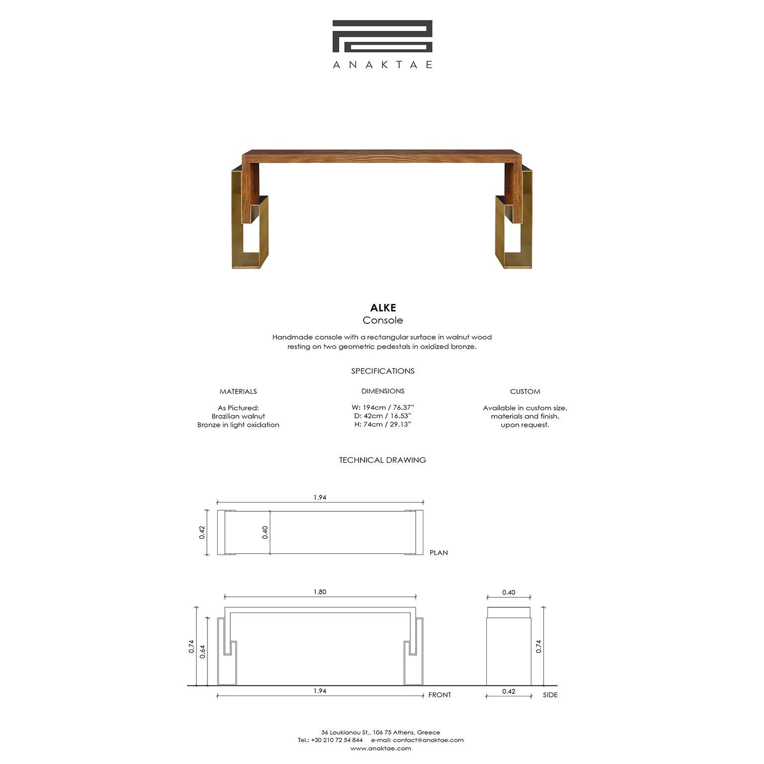 Contemporary Handcrafted Console 