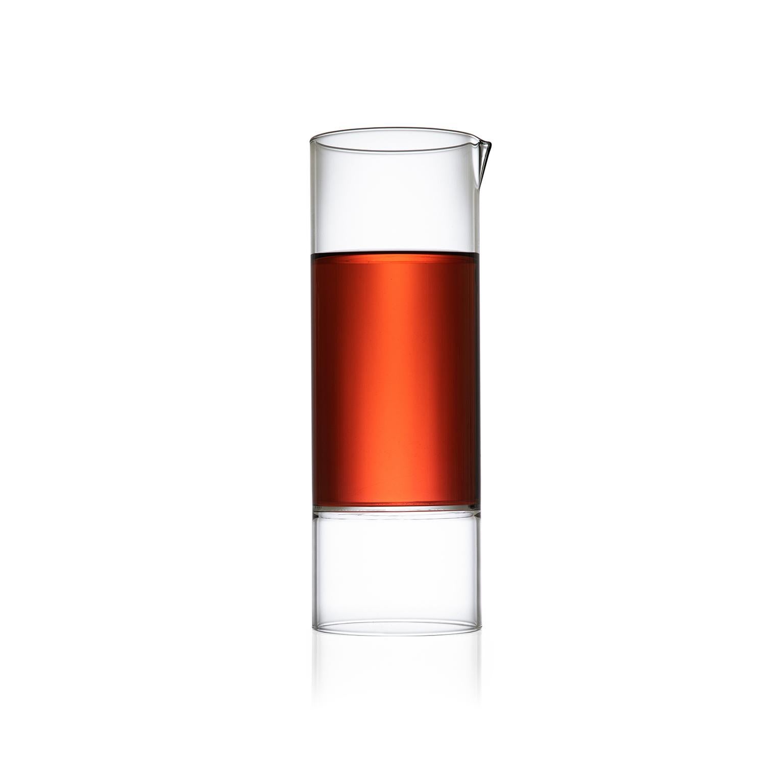 Strikingly simple in form, the contemporary minimal Revolution collection is handcrafted in the Czech Republic by master glassblowers, and formed from a pure extrusion of hand blown borosilicate glass. The Revolution collection is in the Art