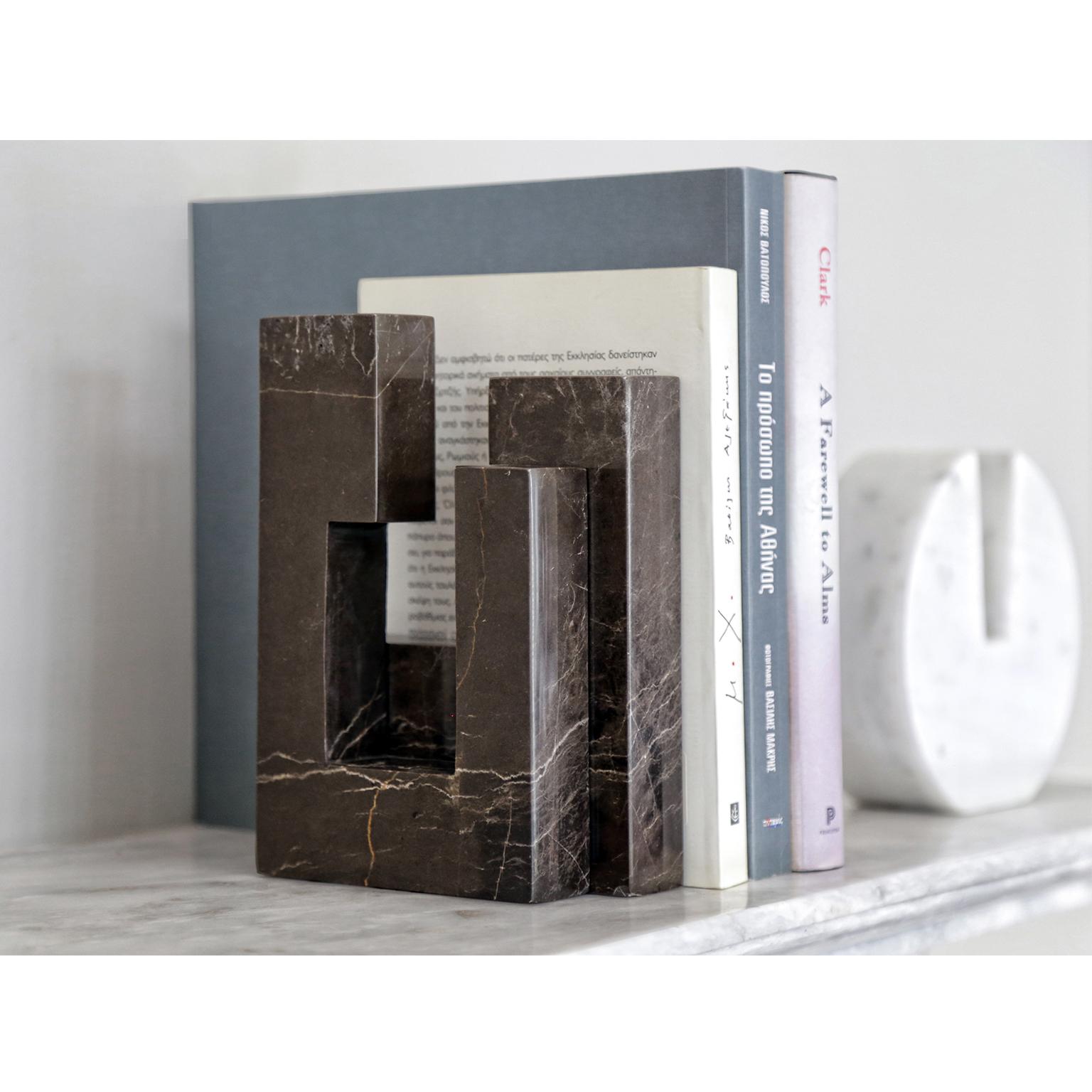 Contemporary Handcrafted Geometric Bookend 