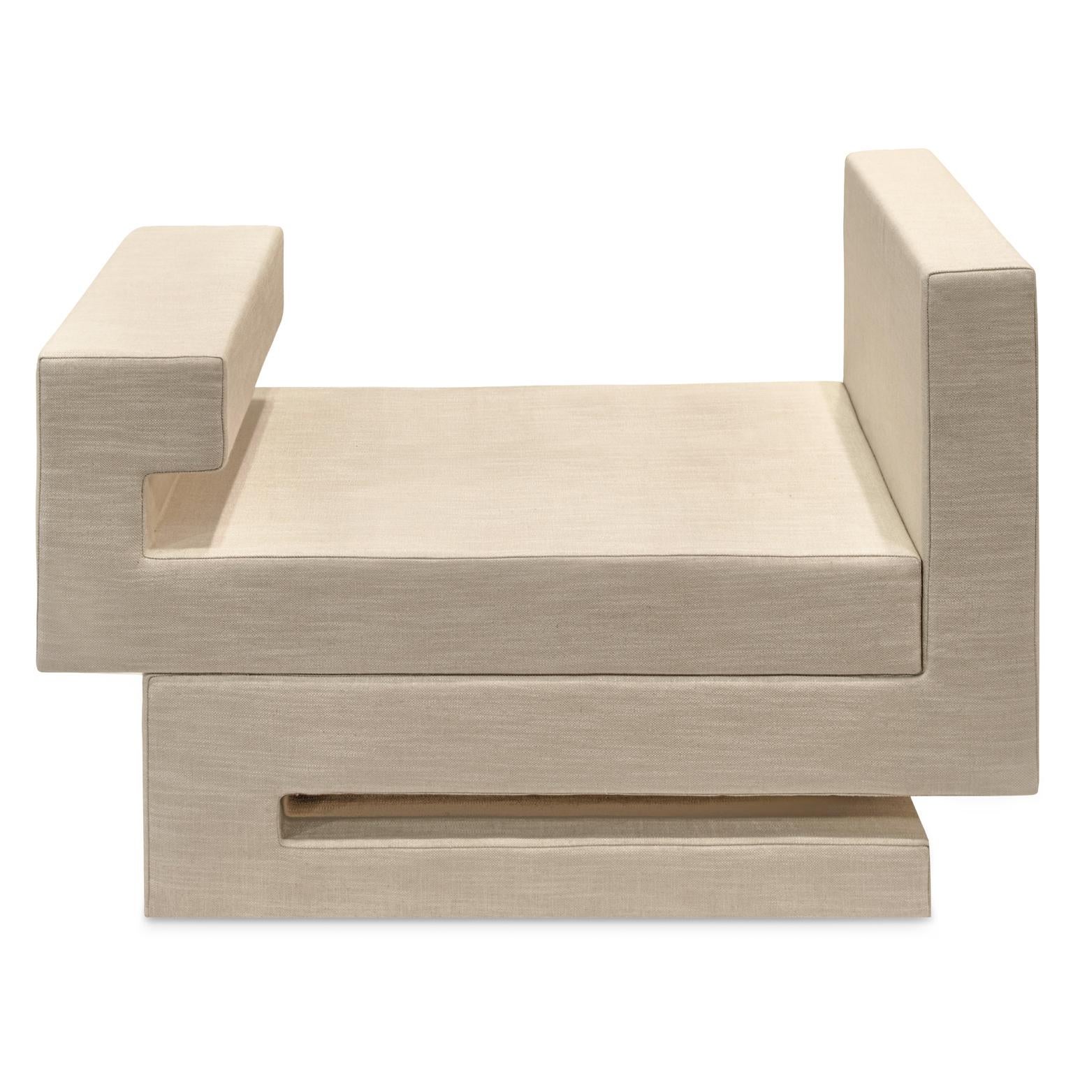 Contemporary handcrafted ottoman 