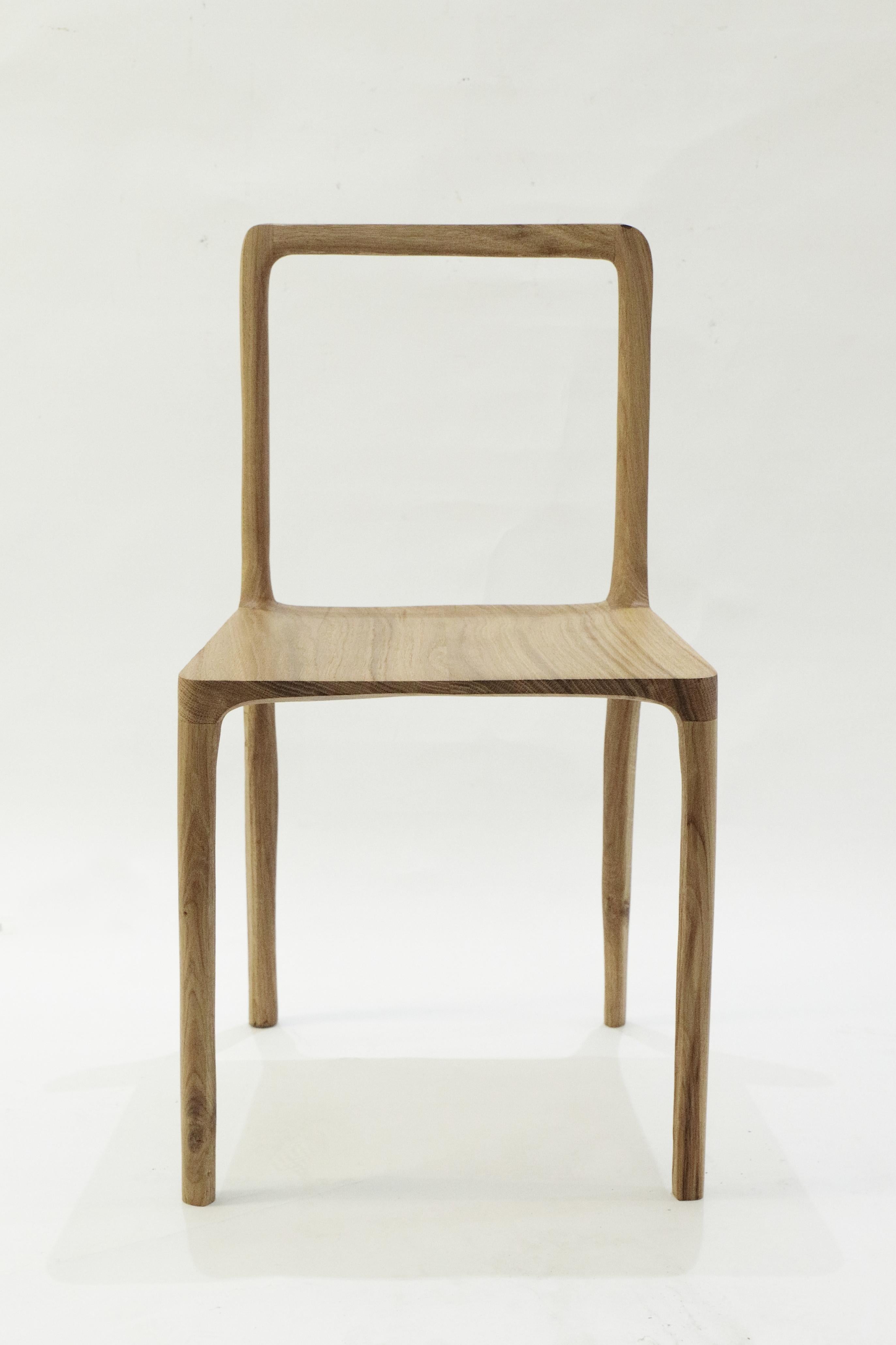 DOT collection uses furniture archetype as sculpture base, it's quite a process of sculpture that falls into place. From a geometrical assembly to an organique object, the human body is used as a tool of mediation between a natural material and a