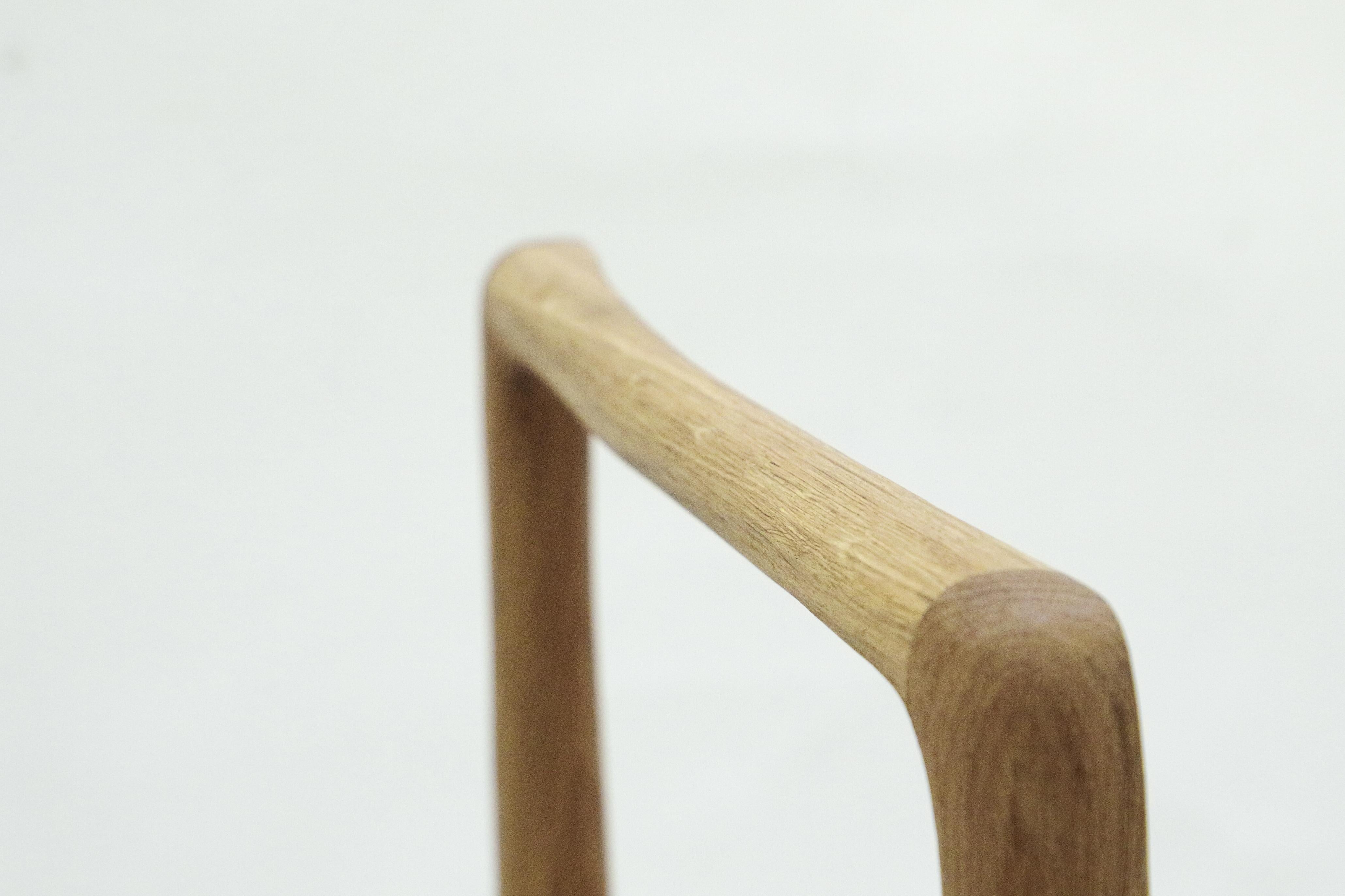 French Contemporary Handcrafted Oak DOT Chair by Cedric Breisacher For Sale