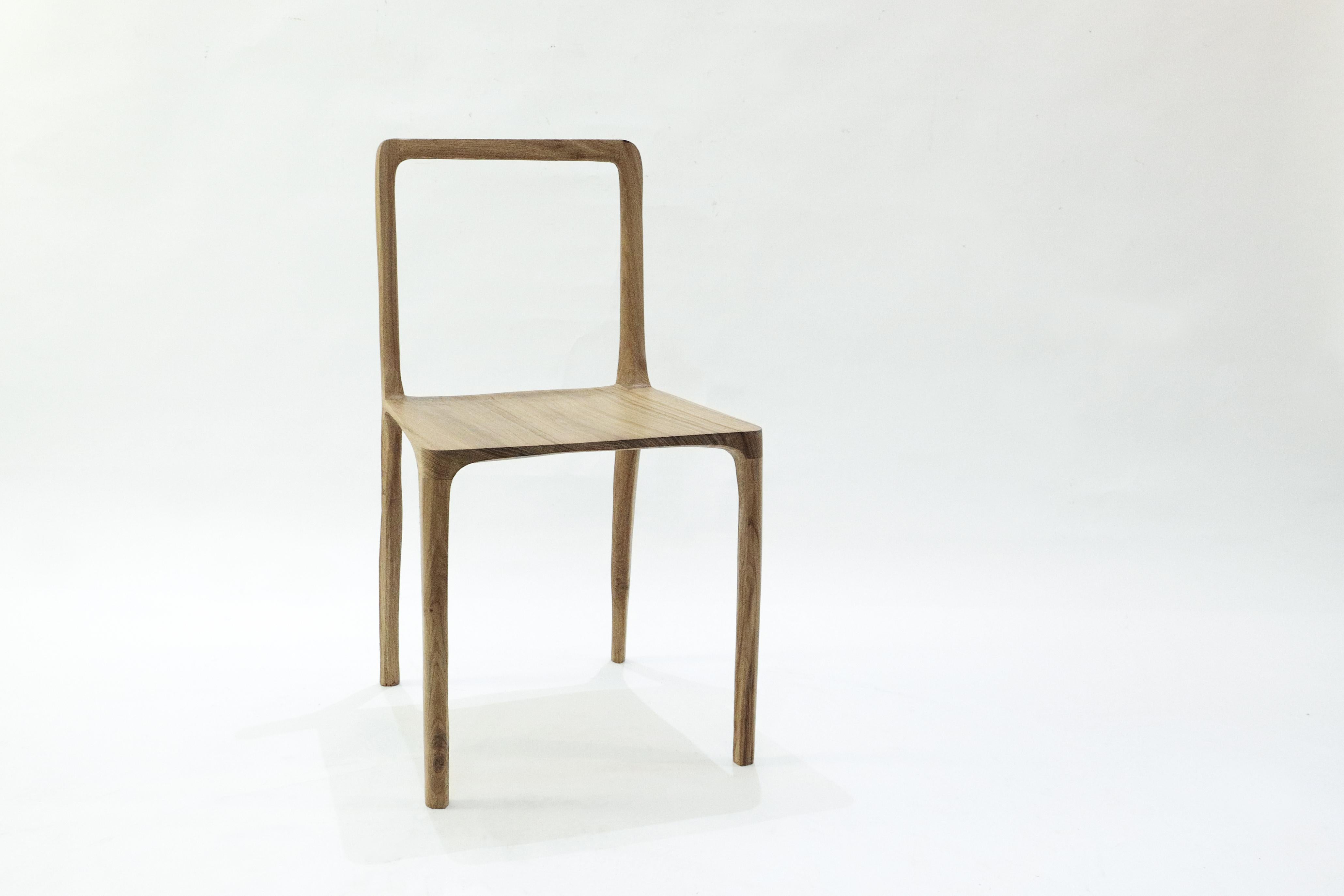 Hand-Crafted Contemporary Handcrafted Oak DOT Chair by Cedric Breisacher For Sale