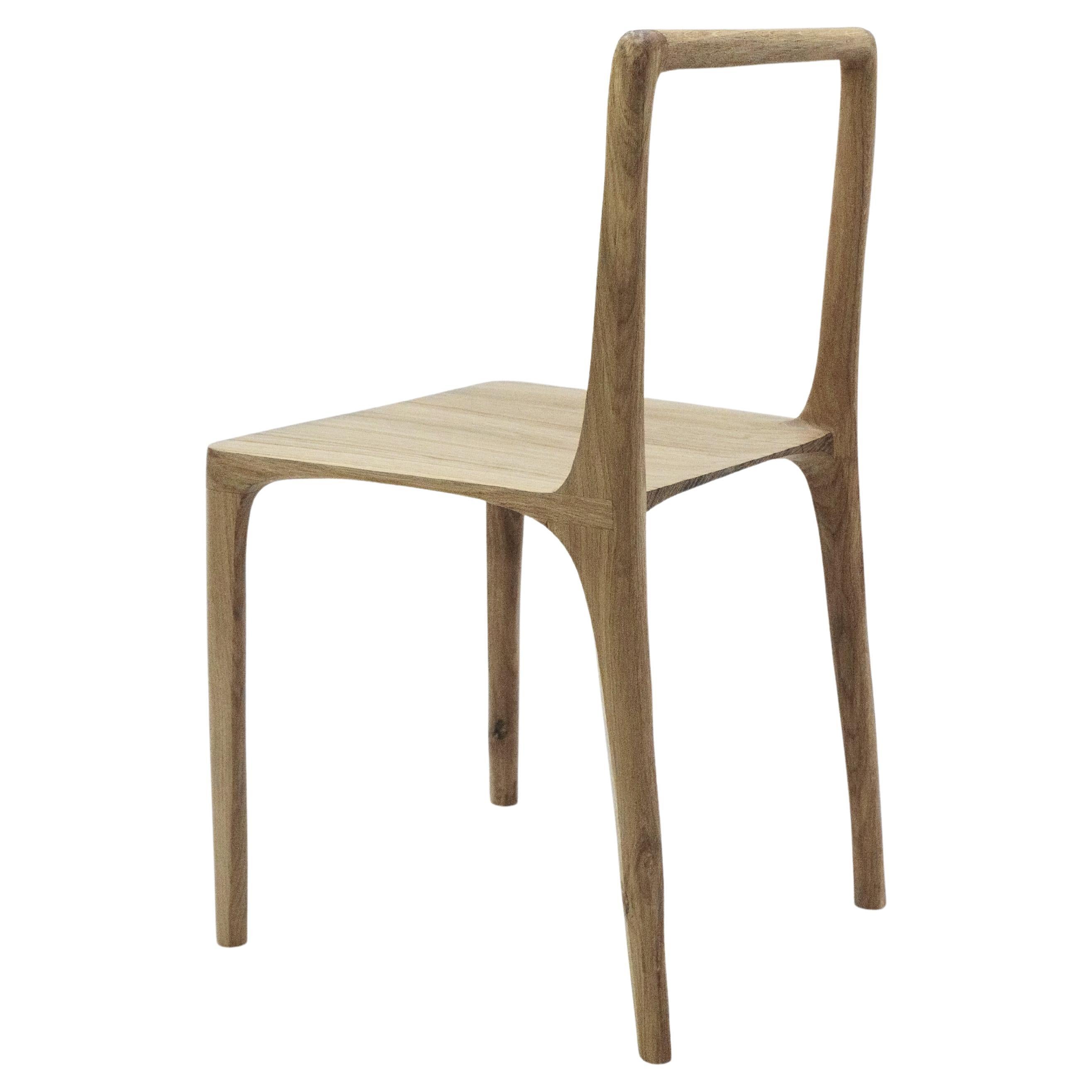 Contemporary Handcrafted Oak DOT Chair by Cedric Breisacher