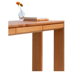 Contemporary Handcrafted Office Desk in Tropical Hardwood by Leo Strauss