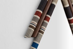 Contemporary Handcrafted Pontiac Triangle Mirror with Paul Smith Upholstery