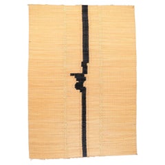 Handmade Rug in Natural Fiber for Contemporary Home Decor with Oriental Design