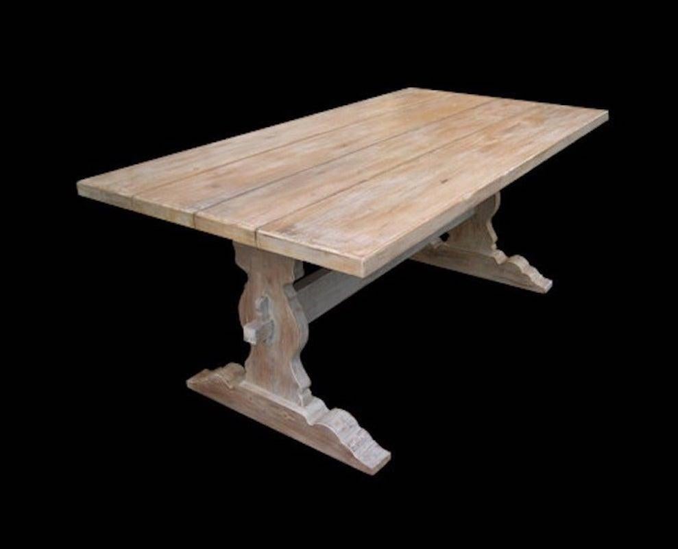Contemporary handcrafted Rustic oakwood Monastery dining table.

 
