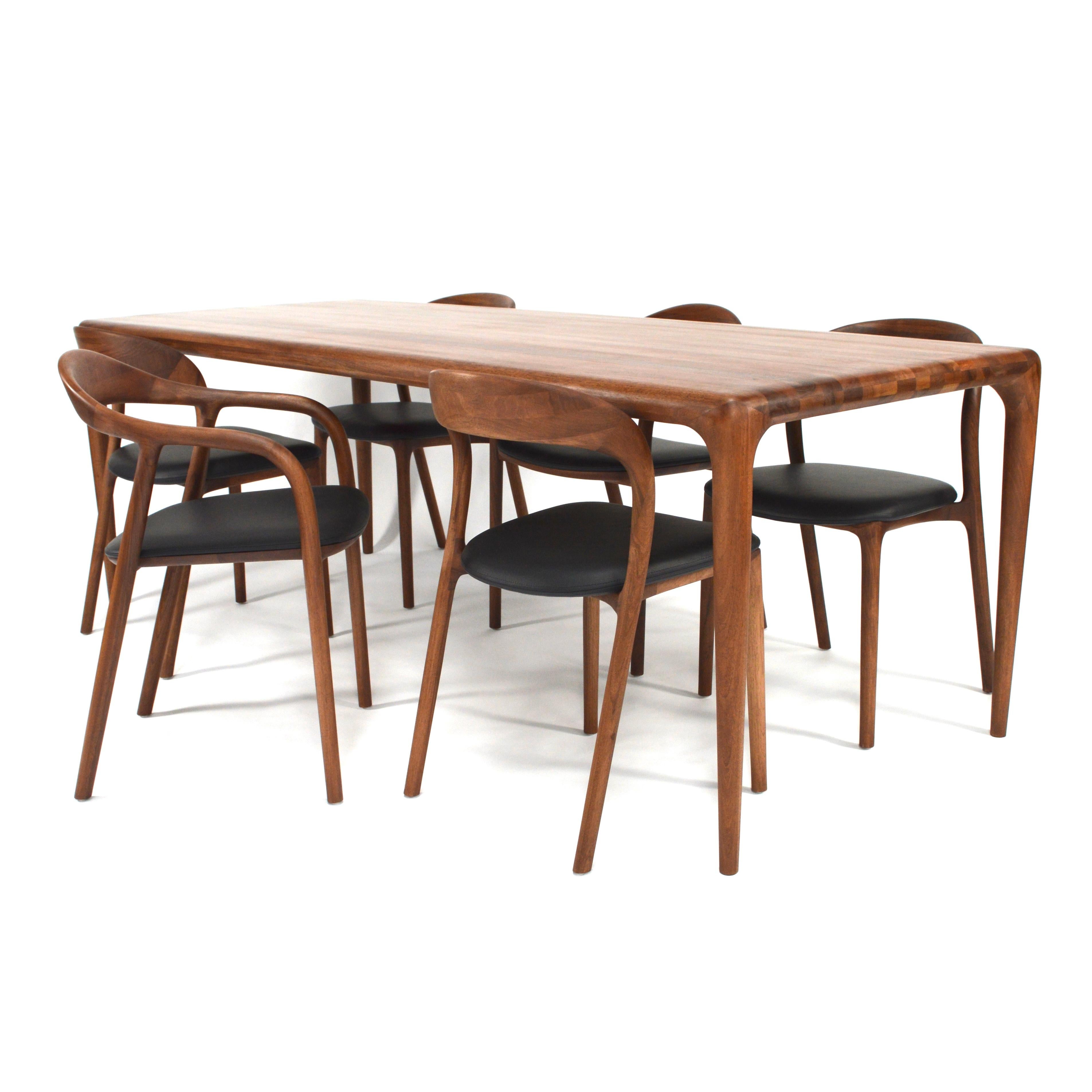 Contemporary Handcrafted Scandinavian Design Dining Table + Bench in Solid Oak. 7