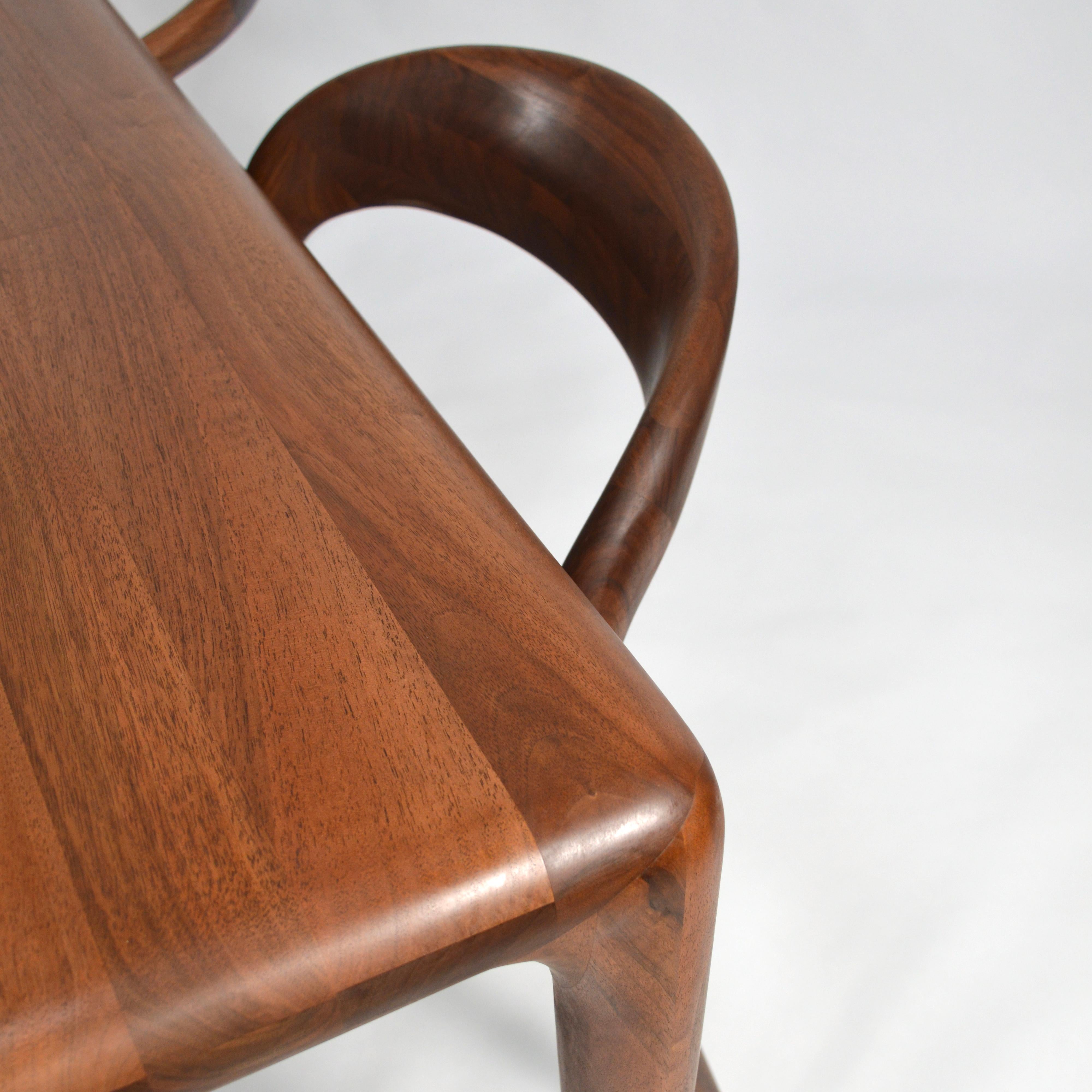 Contemporary Handcrafted Scandinavian Design Dining Table + Bench in Solid Oak. 10