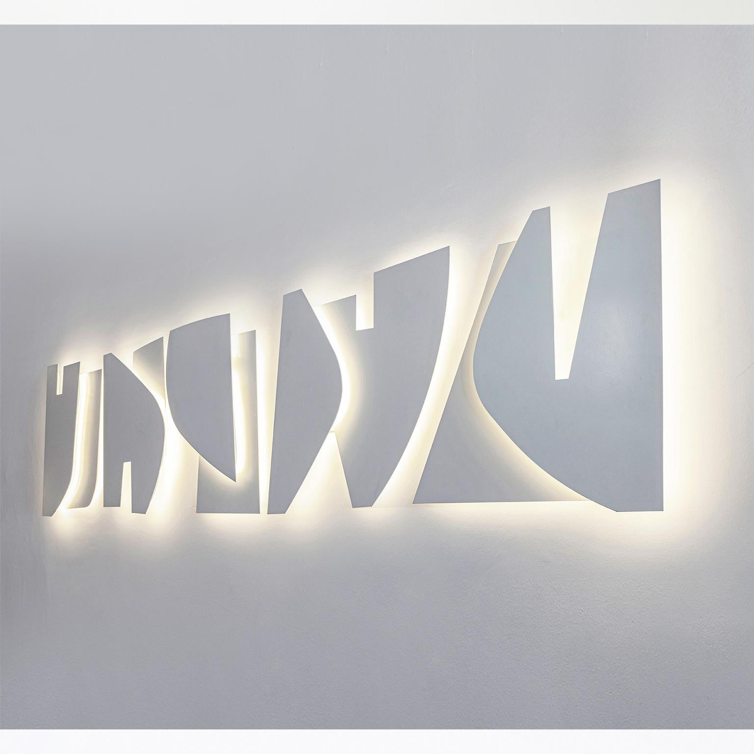 Contemporary handcrafted sculptural wall lamp 