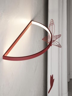 Contemporary Handcrafted Wall Lamp "Flight Shadows" with Animal Decoration