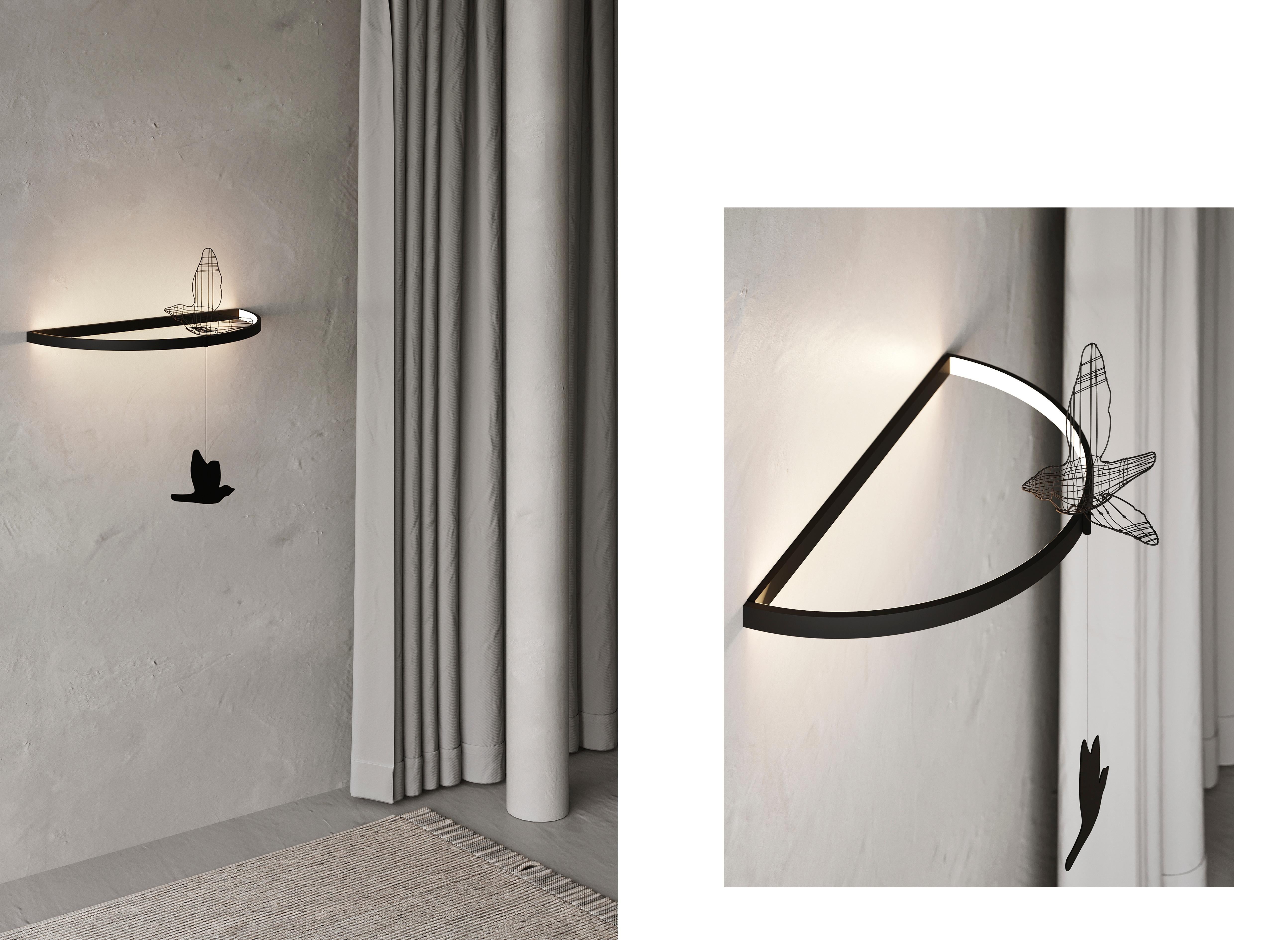Ukrainian Contemporary Handcrafted Wall Lamp 