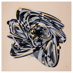 Dipinto acrilico contemporaneo realizzato a mano, “Rondine nera”, due varianti uniche