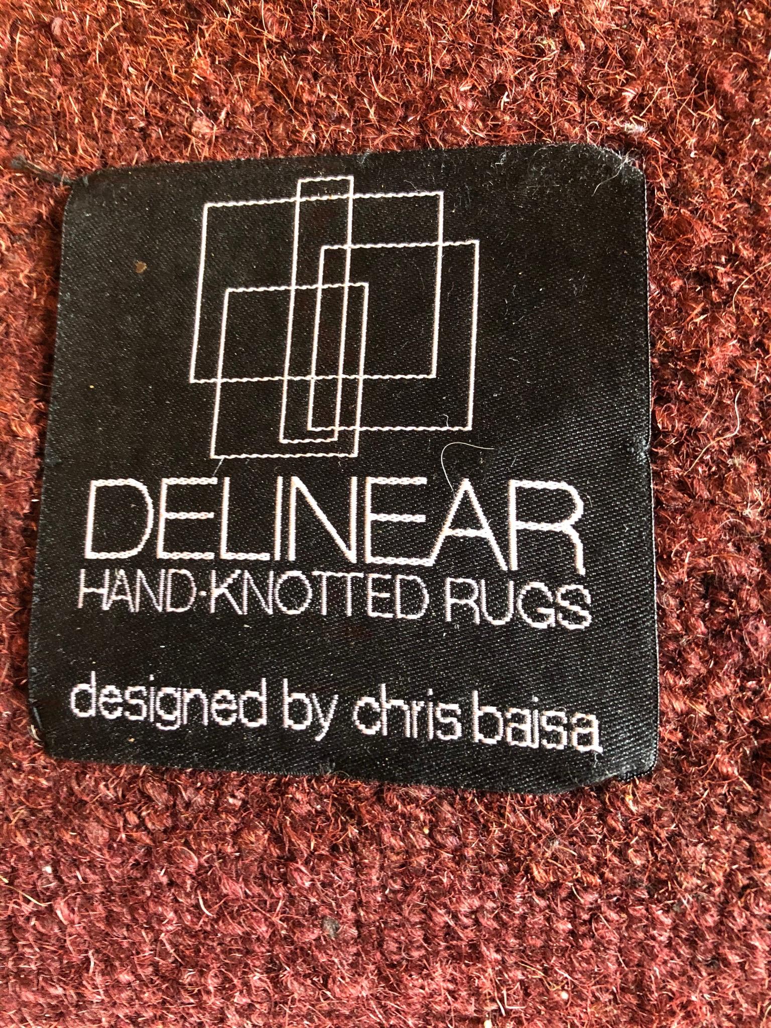 Delinear Inc. was founded in San Francisco in 1996 by Chris Baisa, whose creative work spans textile, product and furniture design. Baisa’s Gridloc tables were sold at SFMOMA, The Art Institute Chicago and Design Within Reach. His rug designs have