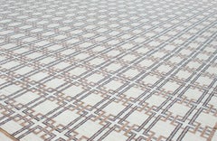 Contemporary Handknotted Rug with a Modern, Geometric Pattern