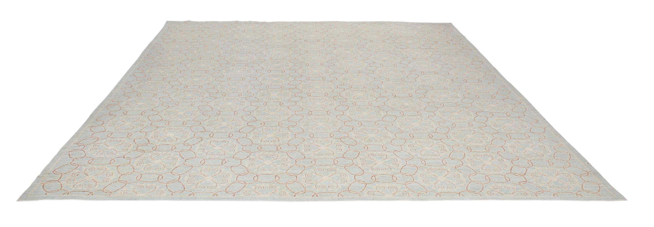 Zeitgenössischer handgeknüpfter Teppich mit skurrilem Muster (Moderne) im Angebot
