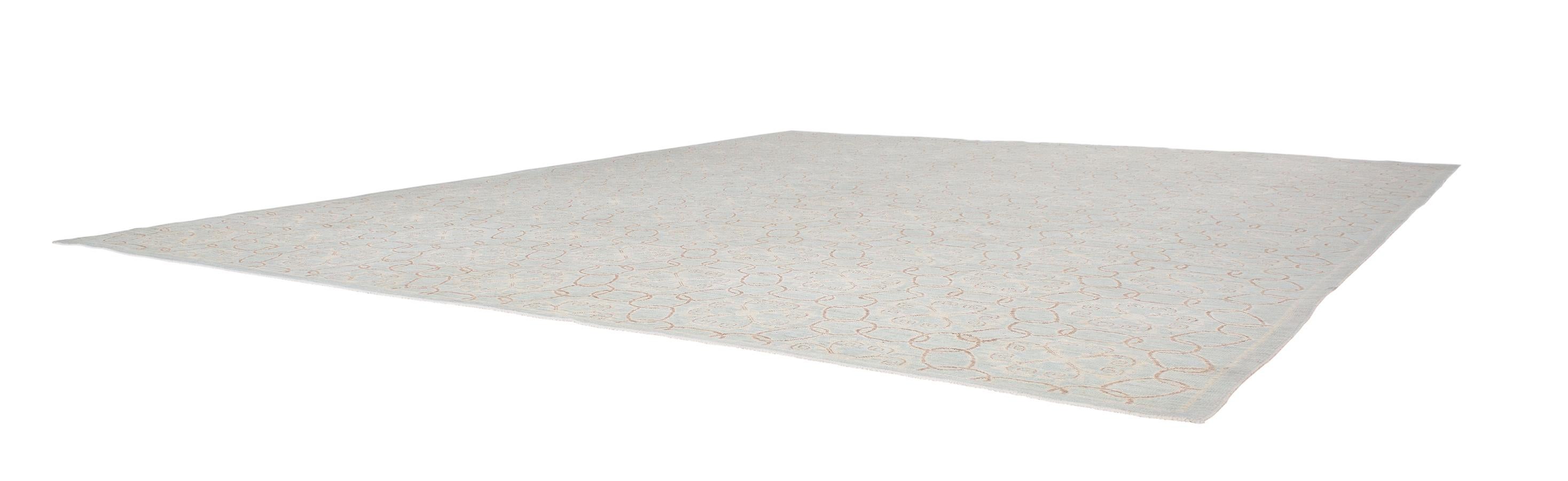 Zeitgenössischer handgeknüpfter Teppich mit skurrilem Muster (Afghanisch) im Angebot