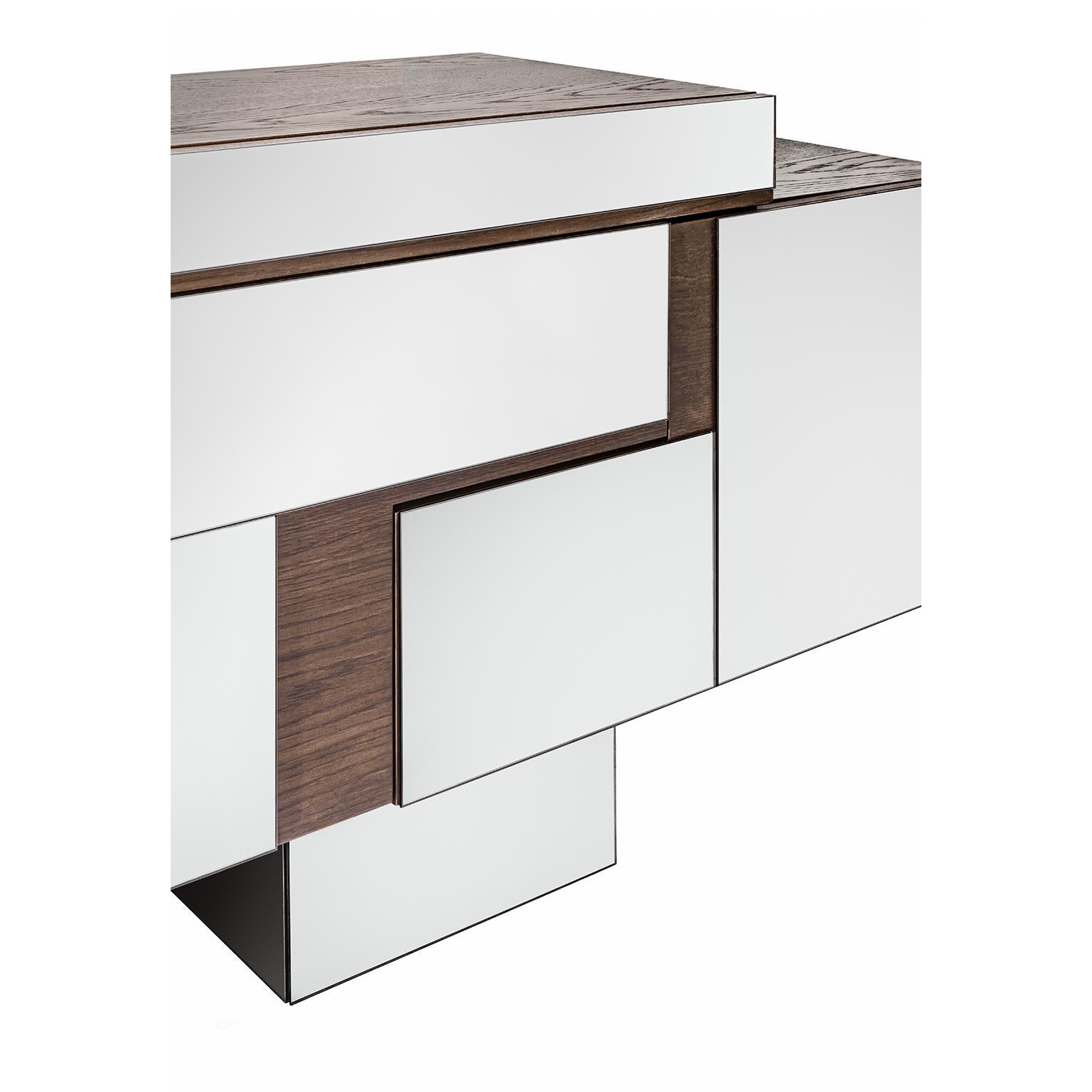 Contemporary handcrafted asymmetrical, buffet model 