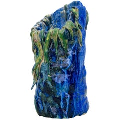 Contemporary Handmade Blue and Green Ceramic Vase by Superpoly