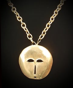 Contemporary Handmade Brooch or Pendant in 925 Gilded Silver