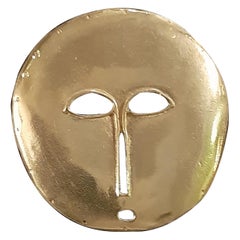 Contemporary Handmade Brooch or Pendant in 925 Gilded Silver