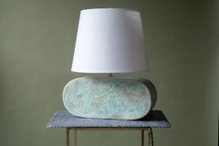 Contemporary Handmade Ceramic Graham Lamp, Green Glaze