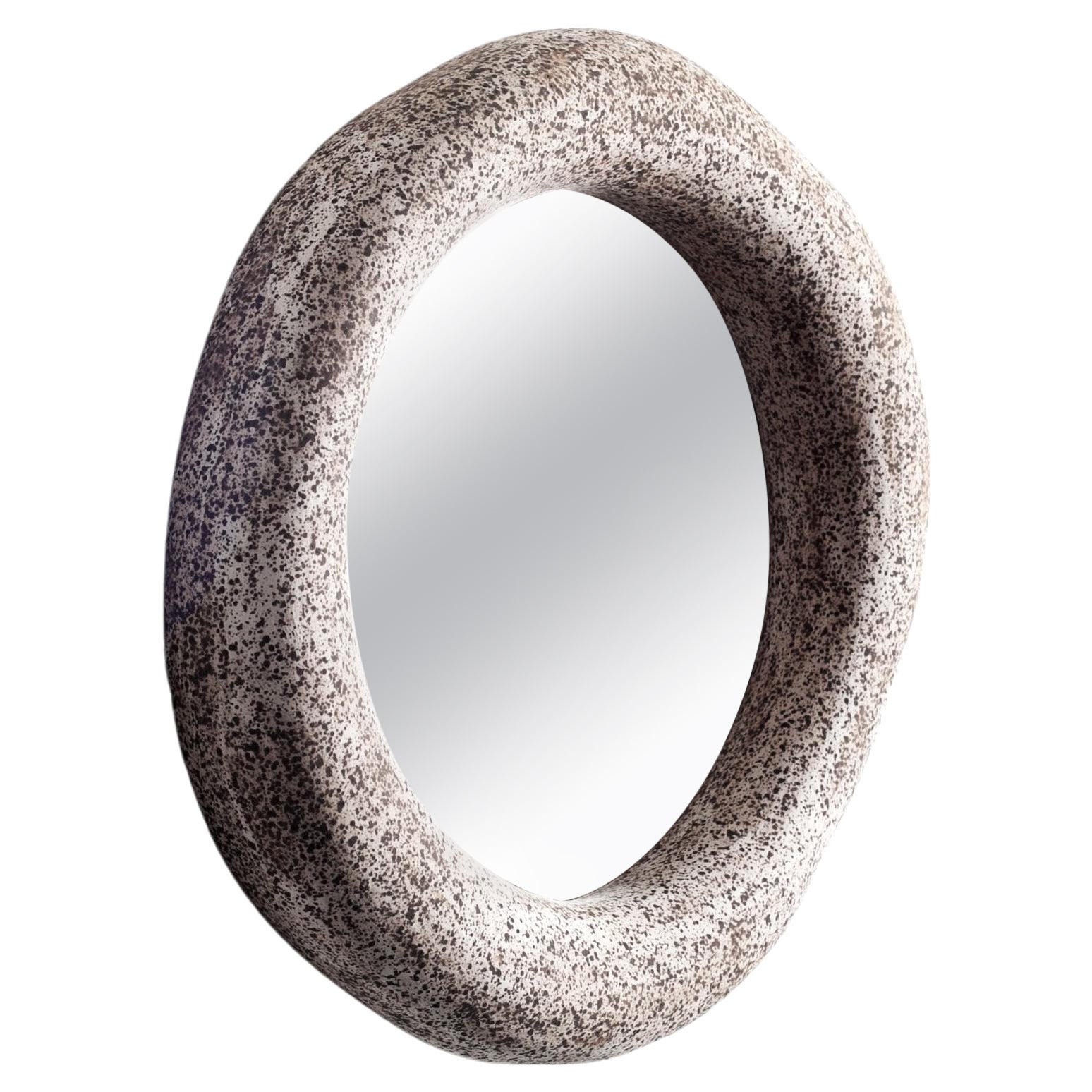 Contemporary Handmade Ceramic Stoneware Clifford Mirror For Sale