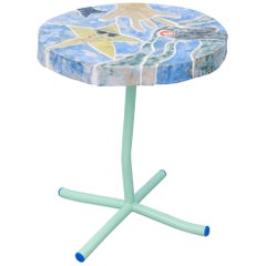 Contemporary Handmade Ceramic Tile Side Table