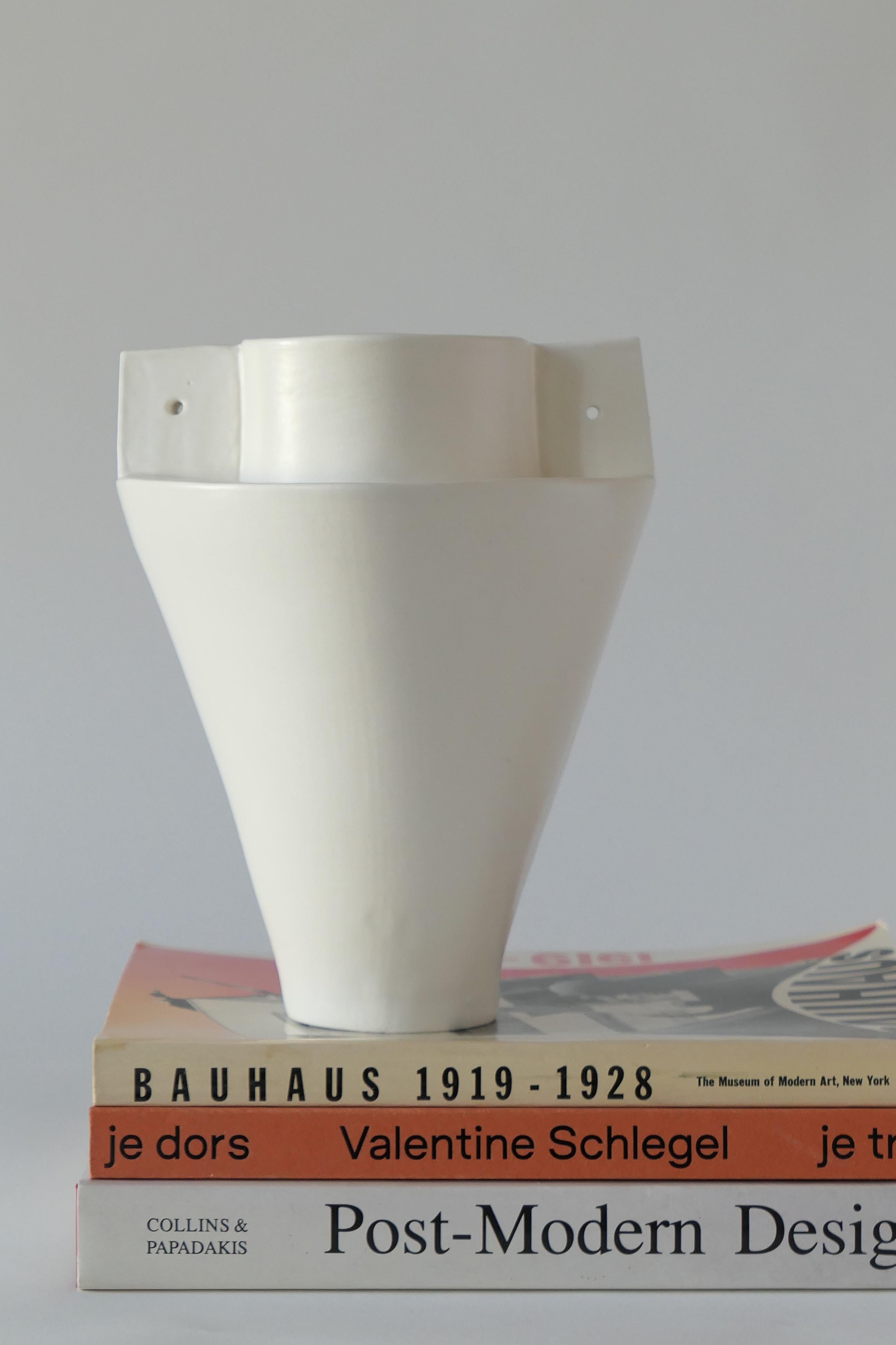 Hand-Carved Contemporary Handmade Ceramic Vase For Sale
