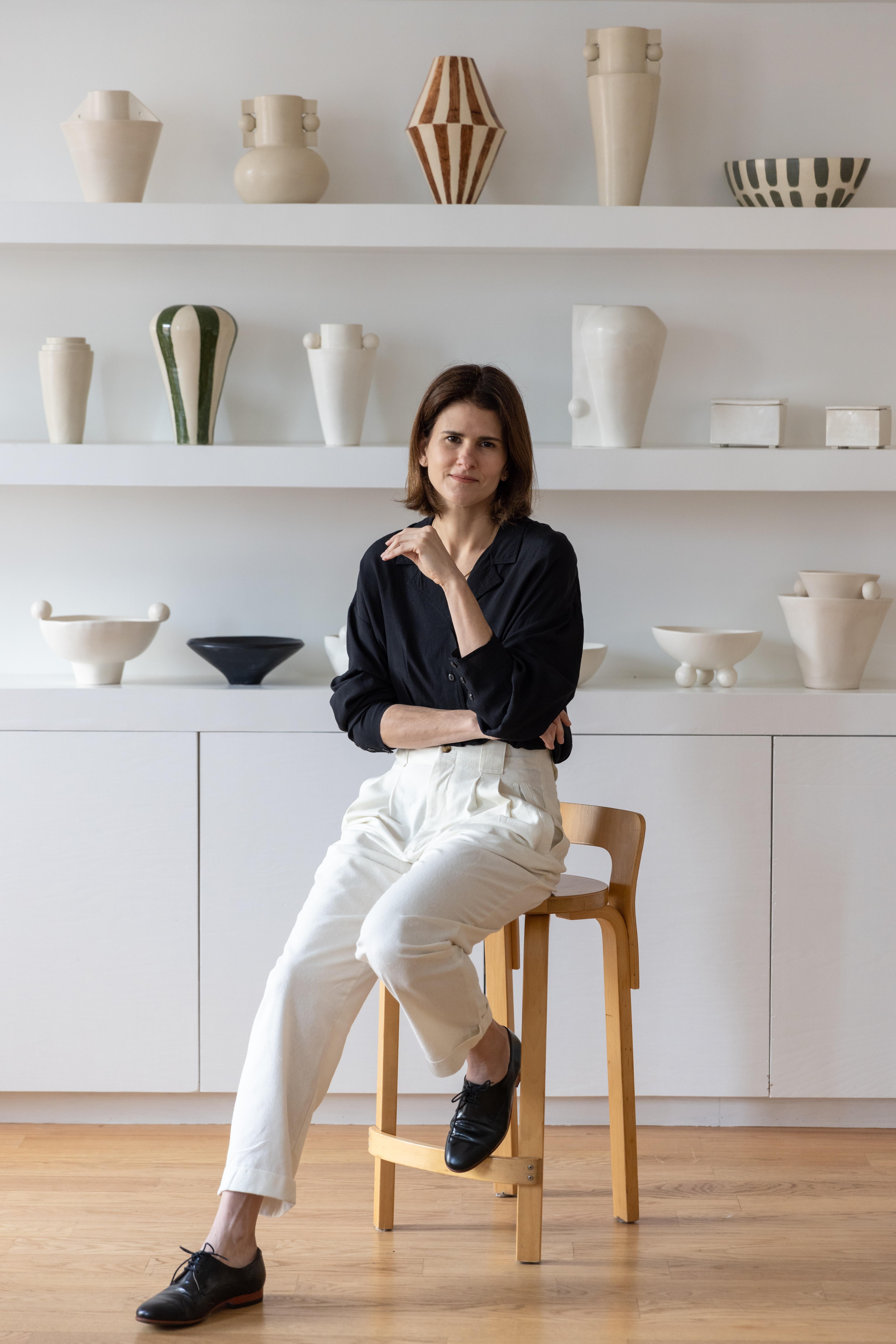 XXIe siècle et contemporain Vase contemporain en céramique fait à la main en vente
