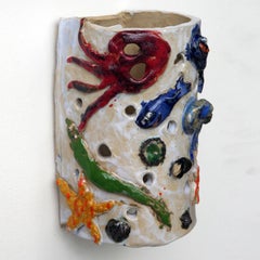 Contemporary Handmade Ceramic Wall Lamp 'Fritto Misto'