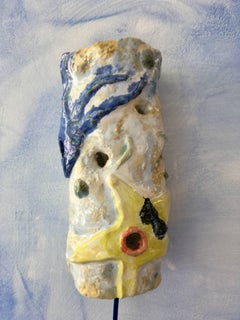 Contemporary Handmade Ceramic Wall Lamp 'Heliaclub' by Superpoly