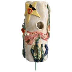 Contemporary Handmade Ceramic Wall Lamp 'Rencontre Incongrue'