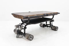 Contemporary Handmade Coffee "Hot Rod" Table by Baldos